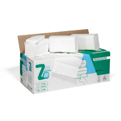 Essuie main plié - Enchevêtré z ECOLABEL blanc